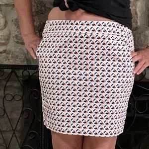 Ann Taylor Madison Skirt Geometric Pattern Size 8
